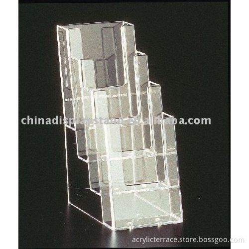 4-tierd Clear Acrylic Brochure Holder
